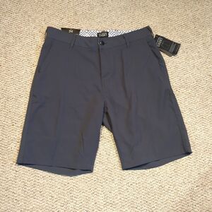 Short Multifunctional Shorts Mens 34 Gray Pockets Stretch Quick Dry